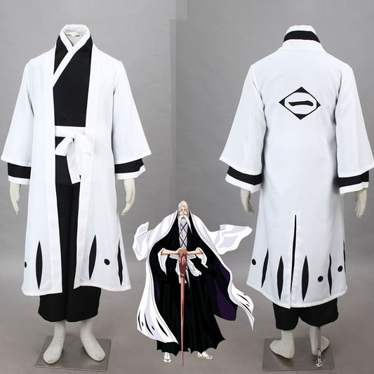 Bleach Costume Yamamoto Genryuusai Cosplay Kimono Set 1st Division Captain Costume for Men and Kids