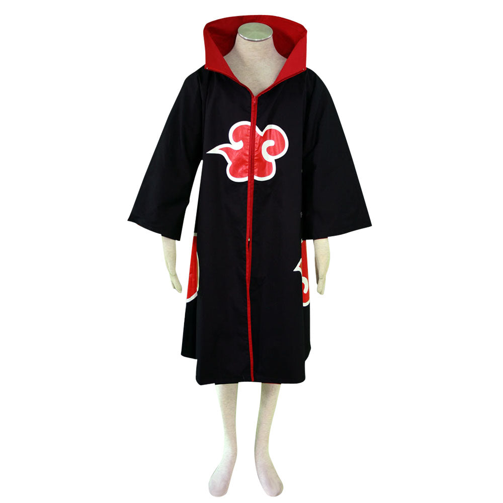 Naruto Costume Akatsuki Embroidered Cloak Itachi Obito Robe for Men and Kids