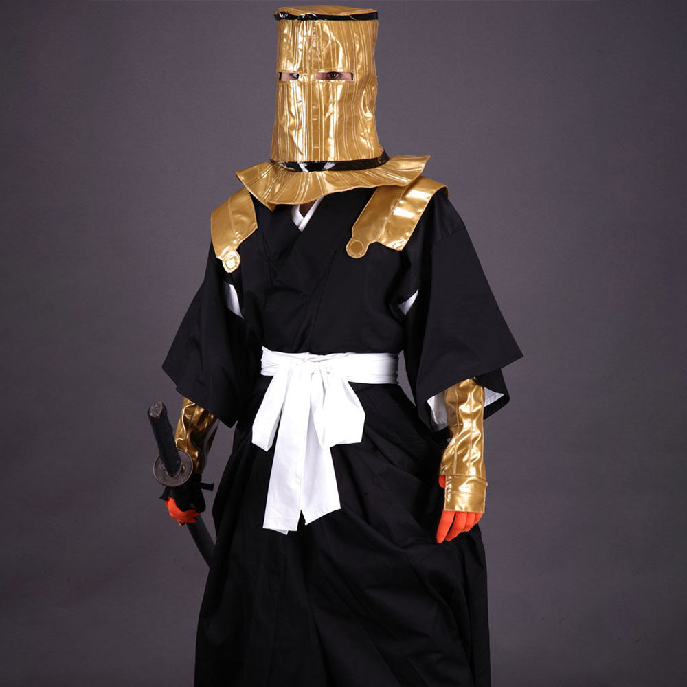 Bleach Komamura Sajin Cosplay Black Kimono full Outfit with Accessories for Men and Kids