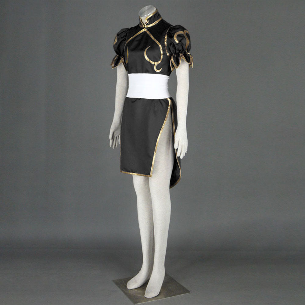 Street Fighter Costume Chun Li Cosplay Black Dress with Accessories fo – pro-costumes Street Fighter Costume Chun Li Cosplay Black Dress with Accessories fo – pro-costumes