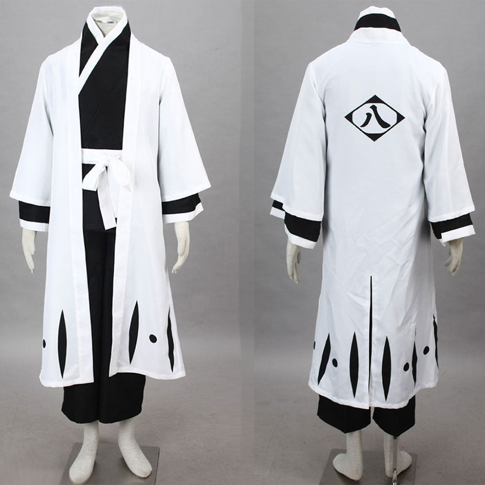 Bleach Costume Kyoraku Shunsui Cosplay Kimono Outfit 8th Division Captain Costume for Men and Kids