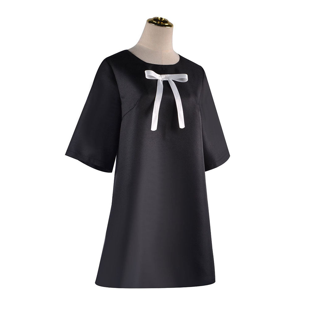 Women and Kids Spy x Family Costume Anya Forger Black Cosplay Dress Costume with Accessories