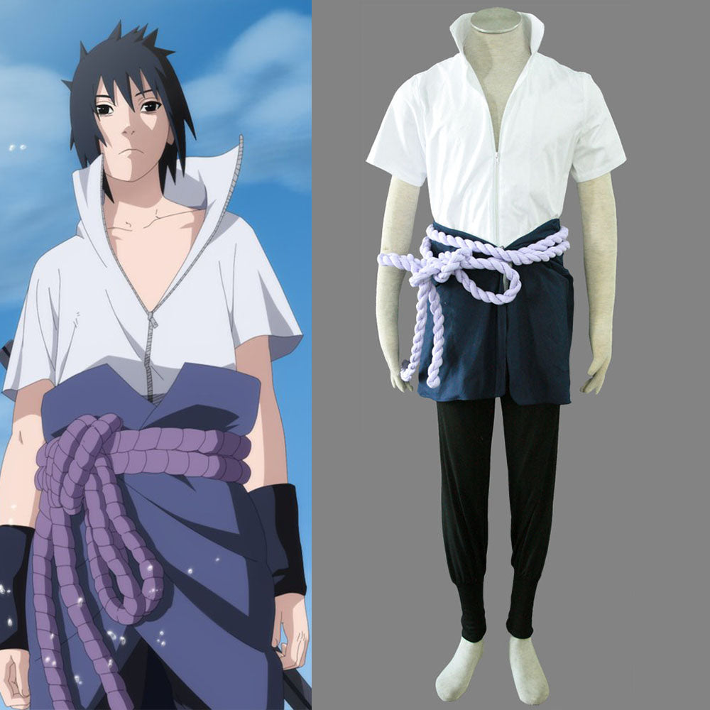 Men and Kids Naruto Costume Uchiha Sasuke Orochimaru Snake Organization Zipper Cosplay full Outfit