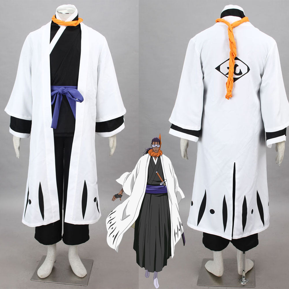 Bleach Costume Tosen Kaname Cosplay Kimono Set 9th Division Captain Costume for Men and Kids