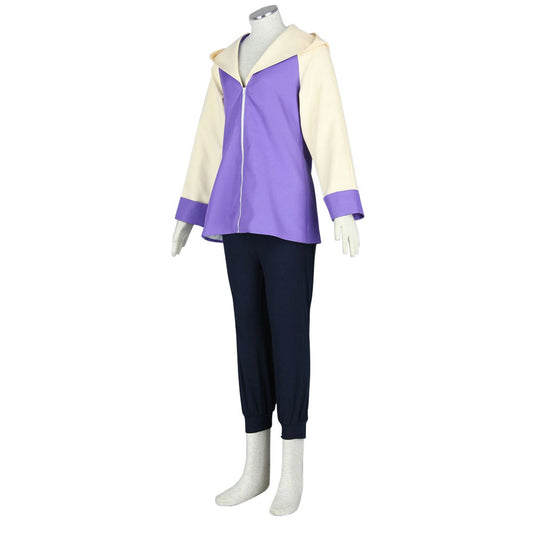 Anime White-Eyed Shy Ninja Princess Teen Cosplay Costume Outfit for Women Kids