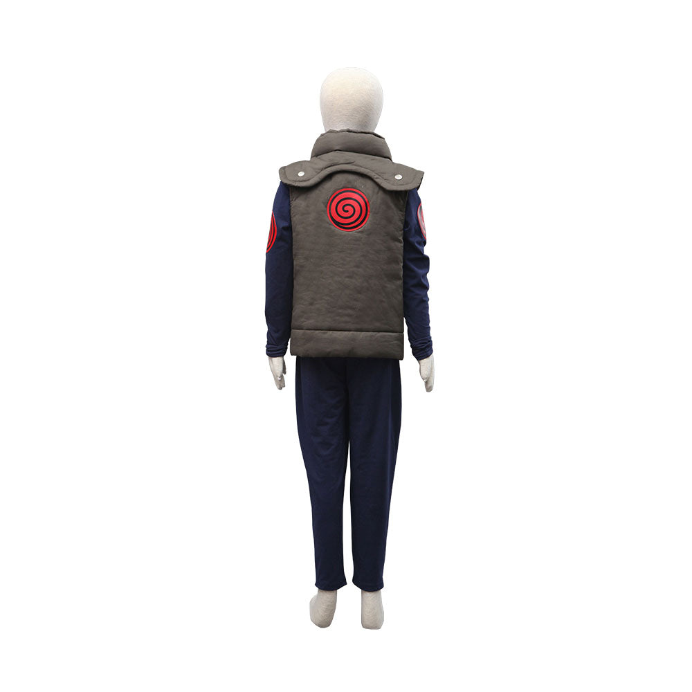 Men and Kids Naruto Costume Konoha Ninja Village Jonin Uniform Kakashi Cosplay Uniform