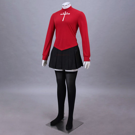 Fate / Stay Night Costume Rin Tohsaka Cosplay Set with Accessories for Women and Kids