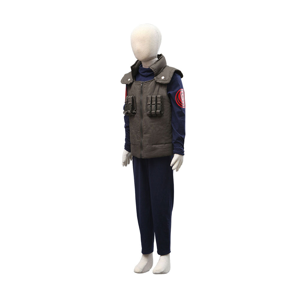 Men and Kids Naruto Costume Konoha Ninja Village Jonin Uniform Kakashi Cosplay Uniform