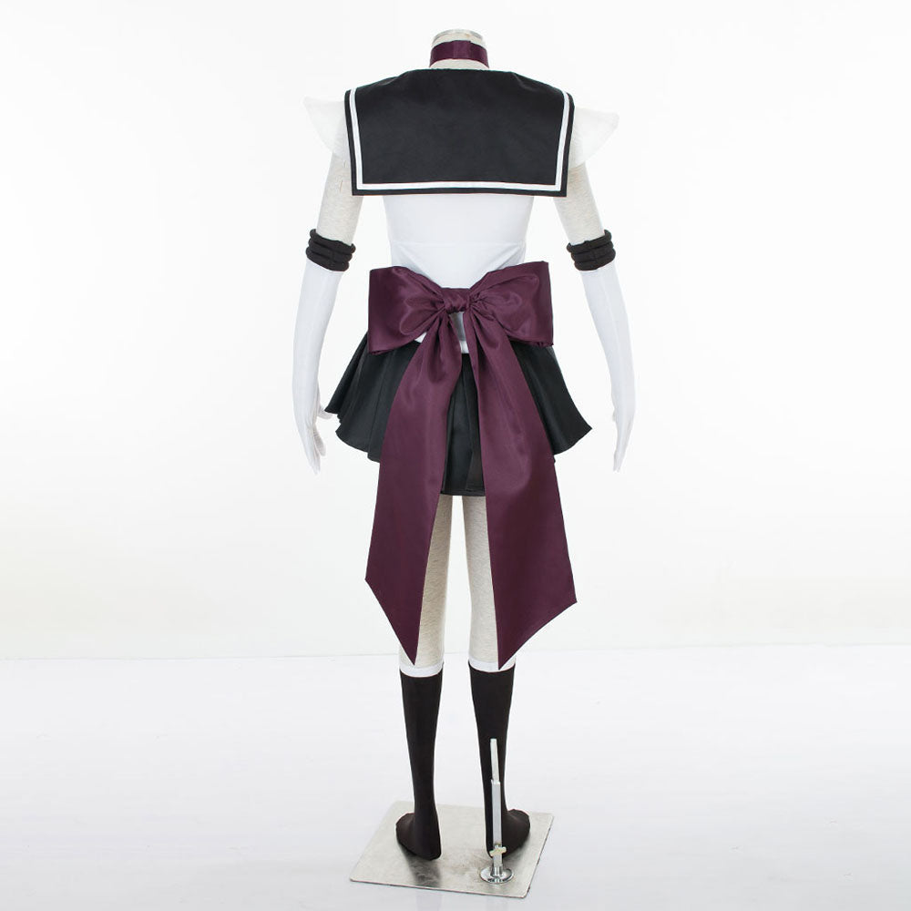Women and Kids Sailor Moon Super S Costume Sailor Pluto Mingou Setsuna Cosplay with Accessories