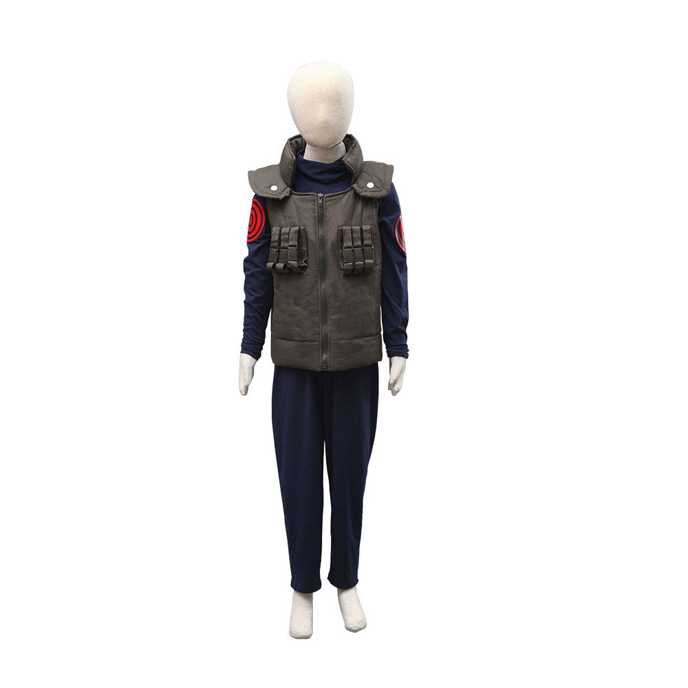 Naruto Costume Konoha Ninja Village Jonin Uniform Kakashi Cosplay Uniform for Men and Kids
