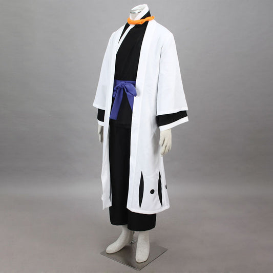 Bleach Costume Tosen Kaname Cosplay Kimono Set 9th Division Captain Costume for Men and Kids