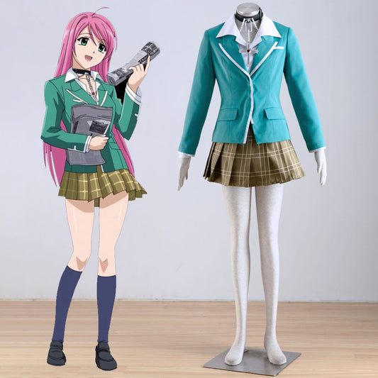 Rosario+Vampire Costumes Akashiya Moka Cosplay full Outfit Uniform for Women and Kids