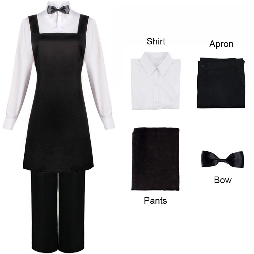 Chainsaw Man Costume Higashiyama Kobeni Waiter Maid Cosplay Outfit for Women
