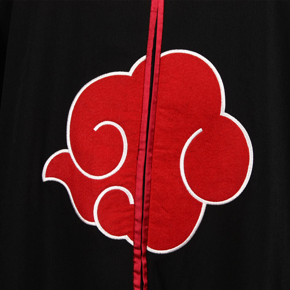 Men and Kids Naruto Shippuden Costume Akatsuki Embroidered Cloak Itachi Obito Cosplay Robe