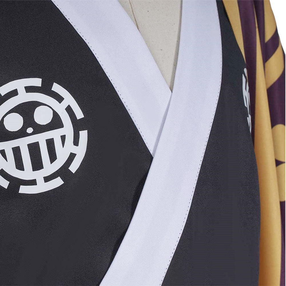 One Piece Wano Country Costumes Trafalgar Law Wanokuni Cosplay Kimono Set For Men