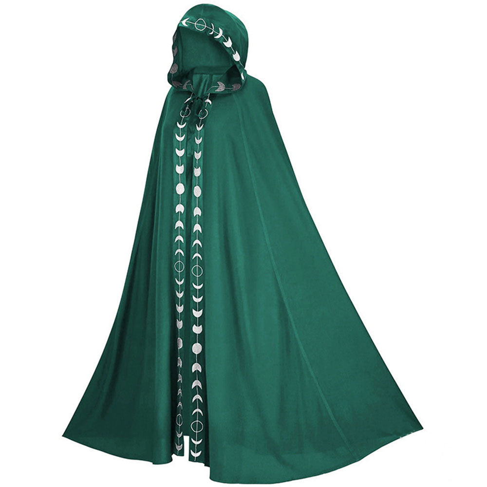 Halloween Cloak Middle Age Renaissance Cosplay Long Hooded Robe Unisex and Kids