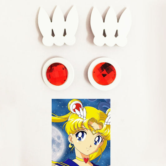 2PCS Anime Sailor Moon Costume Sailor moon Cosplay Hair and Wig Accessories