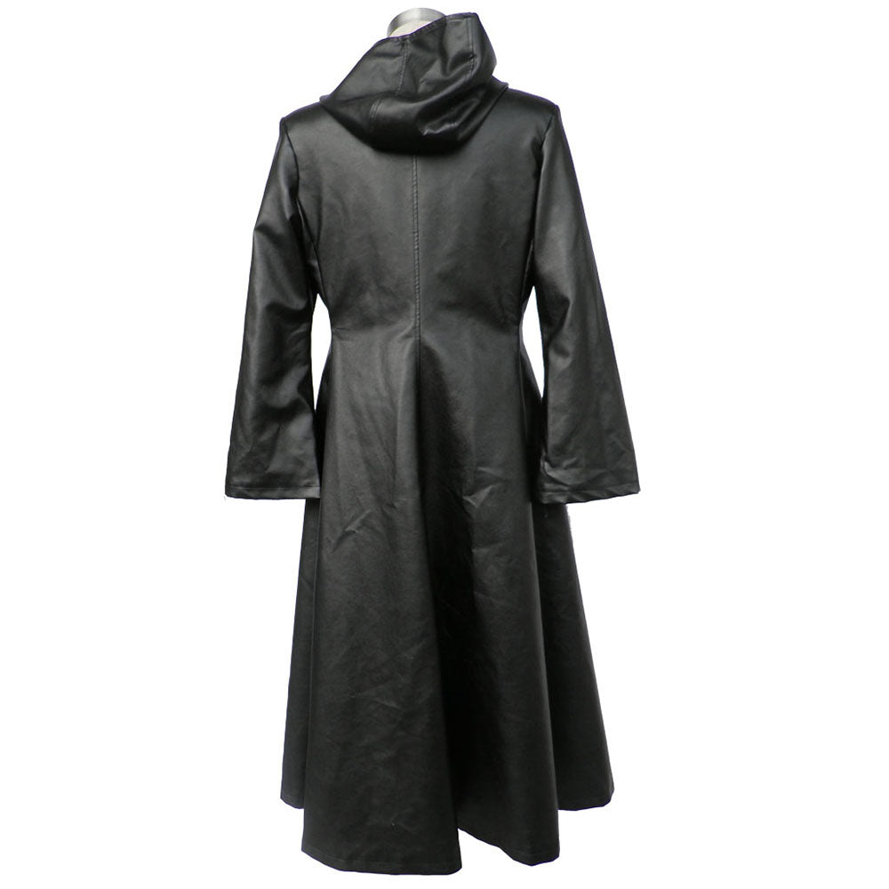 Kingdom Hearts Costume Organization XIII Cosplay Cloak Black Leather Robe for Men and Kids
