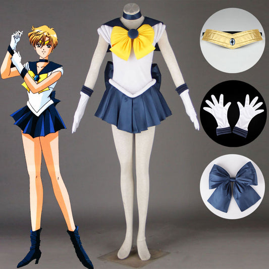 Women and Kids Sailor Moon Costume Sailor Uranus Tenou Haruka Cosplay with Accessories