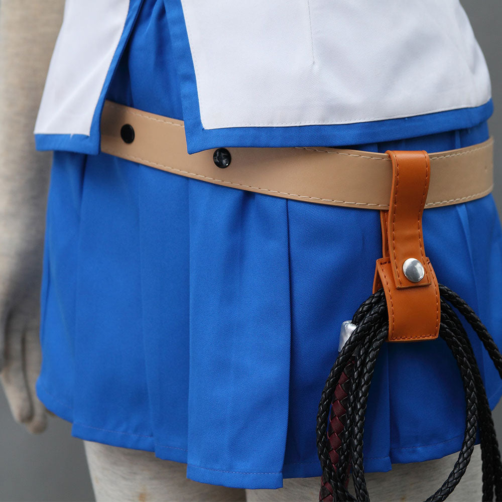 Fairy Tail Costume Lucy Heartfilia Normal Uniform Cosplay Set with Eridanus for Women and Kids