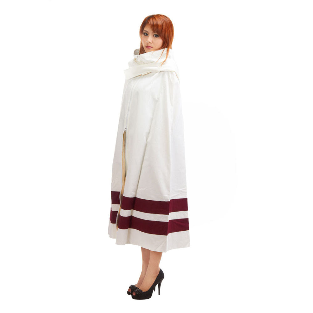 Naruto Costume Konohagakure Ninja Robe White Cloak Cosplay for Adults and Kids