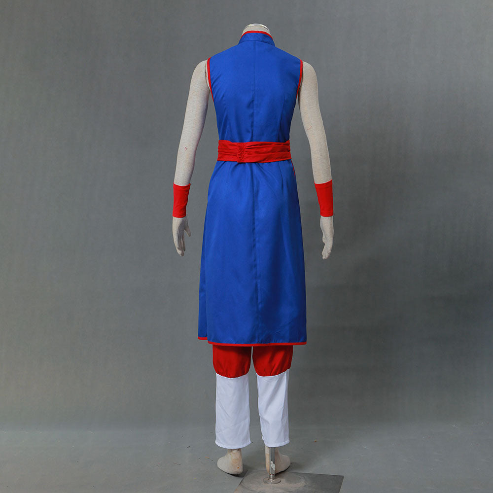 Dragon Ball Costume Chichi Before Marriage Blue Cosplay Suit with Accessories for Women and Kids