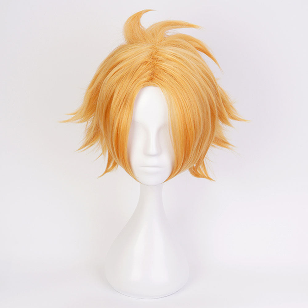 Anime My Hero Academia Costume Kaminari Denki Training/Gym Cosplay Outfit with Wig