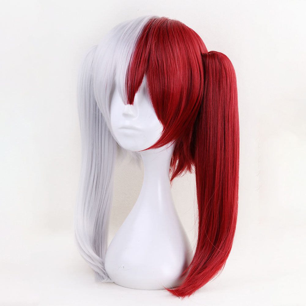 Anime My Hero Academia Todoroki Shoto Female Cosplay Wig Heat Resistant Sythentic Hair