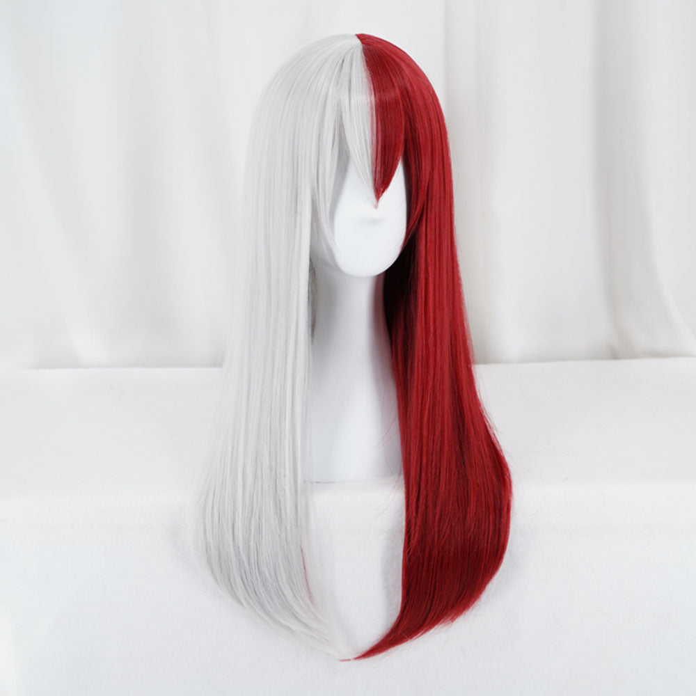 Anime My Hero Academia Todoroki Shoto Girl Cosplay Wig Heat Resistant Sythentic Hair