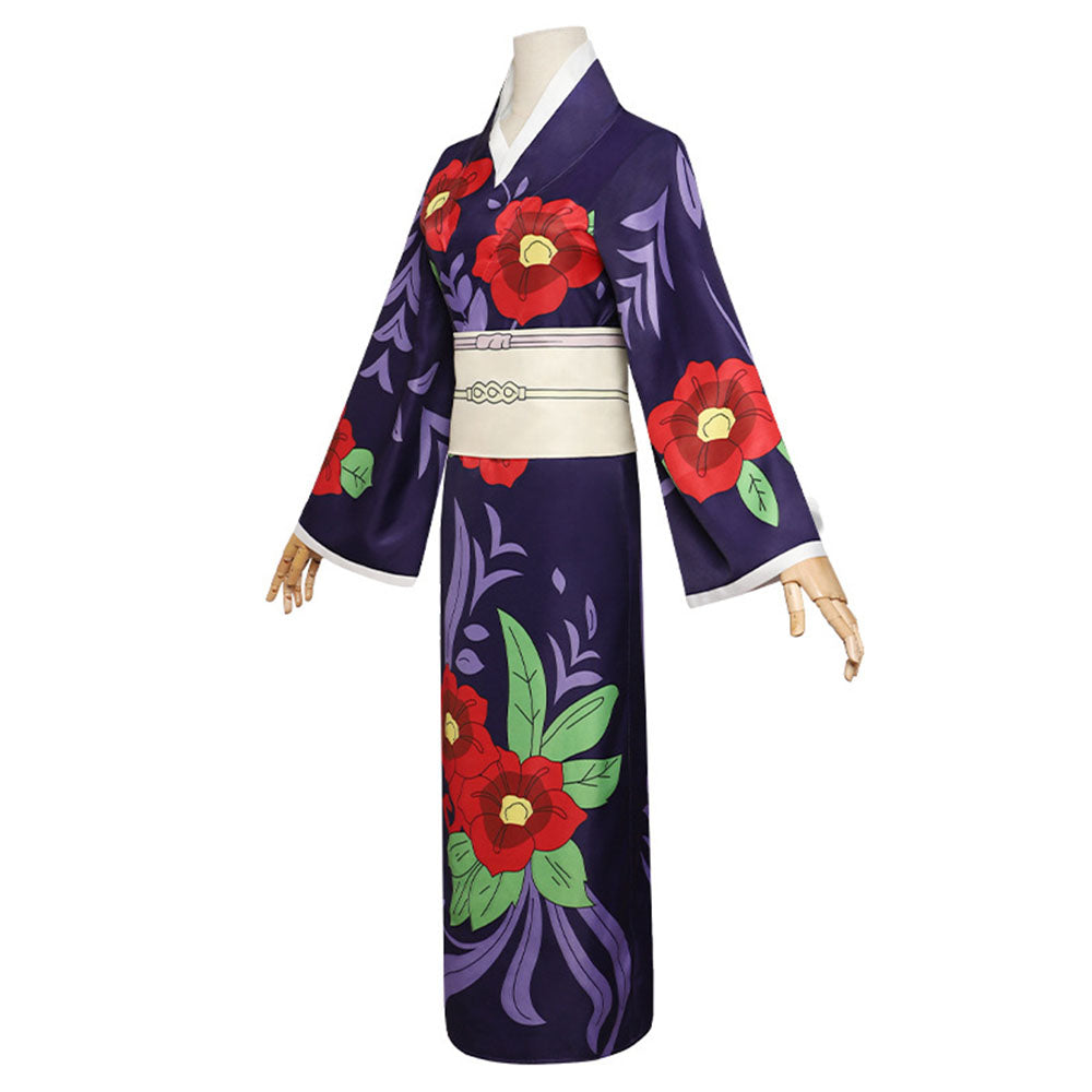 Demon Slayer Kimetsu no Yaiba Costume Tamayo Kimono Cosplay Full Outfit for Women