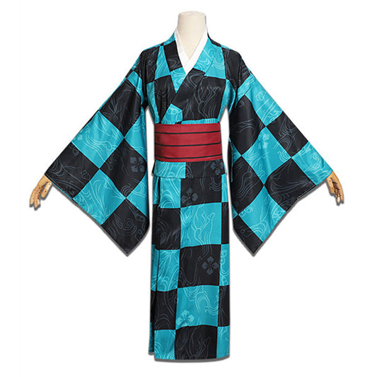 Women Demon Slayer Costume Kimono Cosplay Kamado Tanjirou Hashibira Inosuke Agatsuma Zenitsu