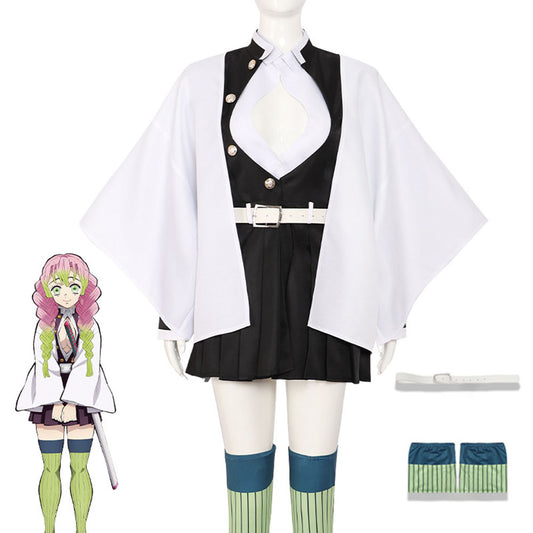 Demon Slayer Kimetsu no Yaiba Costume Kanroji Mitsuri Cosplay Full Outfit for Women