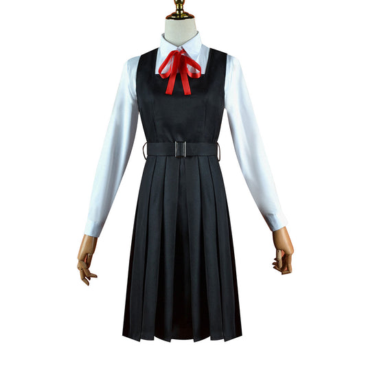 Chainsaw Man Costume Mitaka Asa Cosplay Dress with Accessories for Women