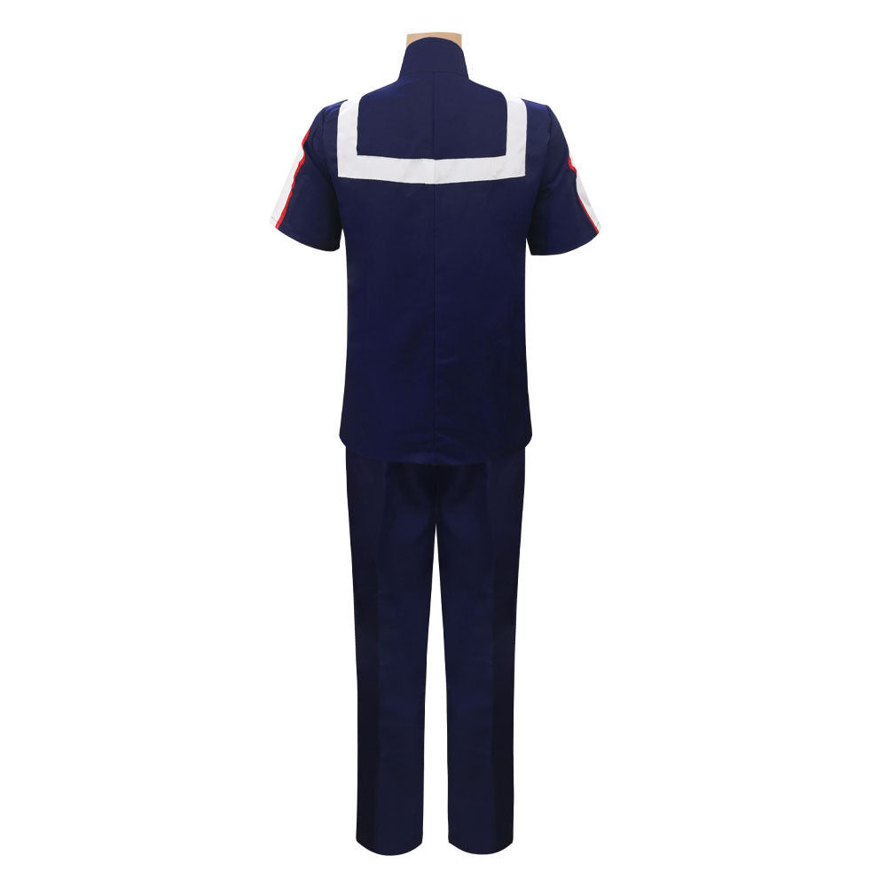 Anime My Hero Academia Costume Midoriya Izuku Training/Gym Cosplay Outfit with Wig