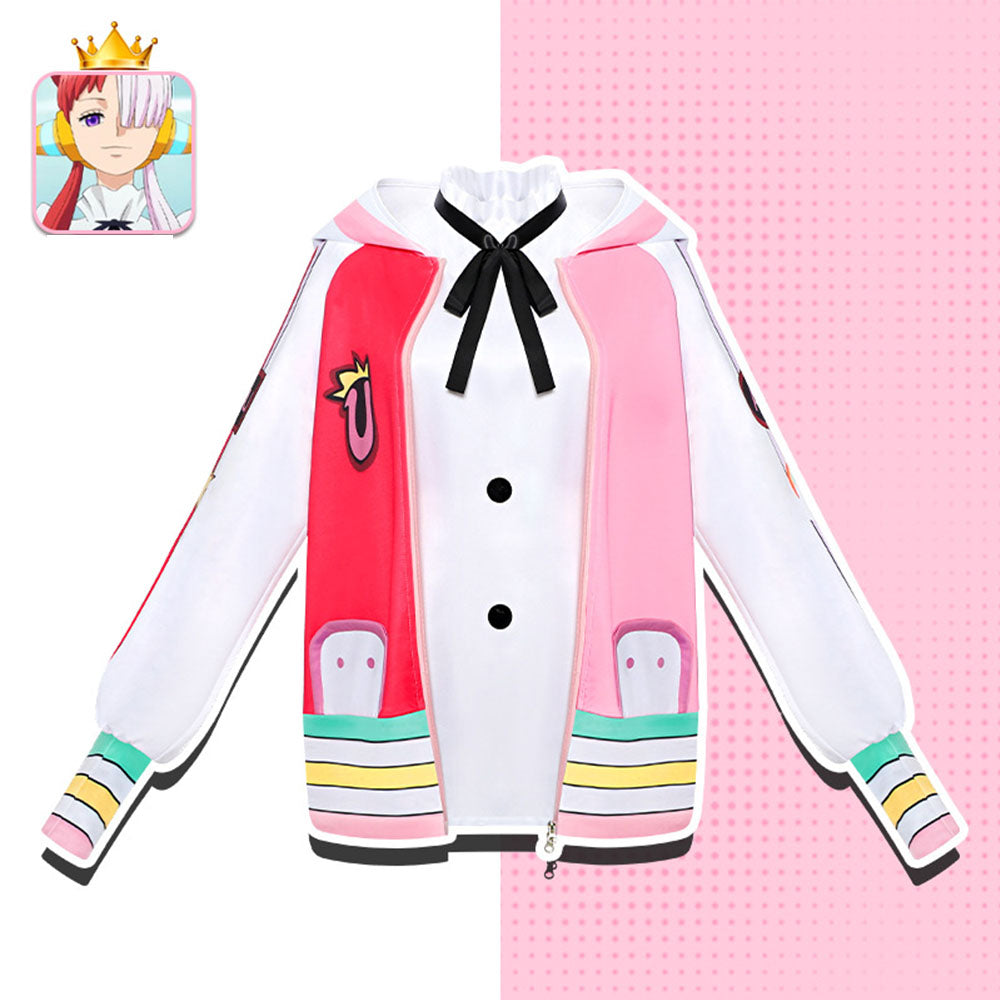 One Piece Film Red Costumes Shanks Daughter Uta Cosplay Jacket for Women