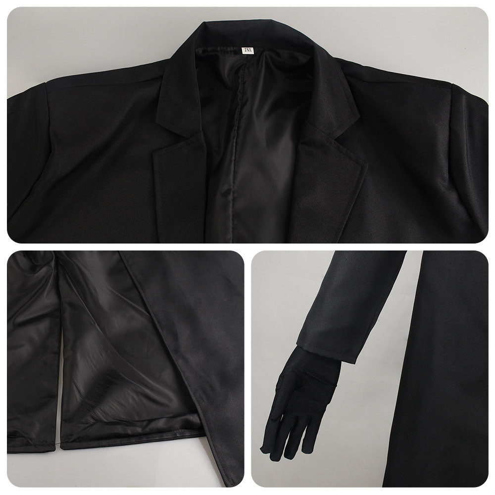 Bungou Stray Dogs Costume Osamu Dazai Cosplay Black Full Outfit with Accessories for Men