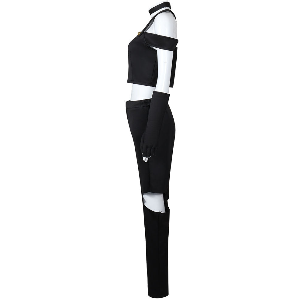 Hazbin Hotel Costume Vaggie Cosplay full Set with Tail Accessories for Women