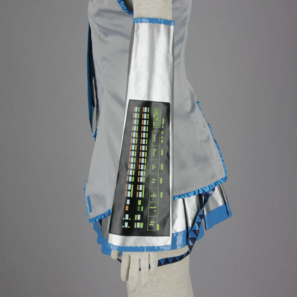 Women and Kids Vocaloid  Hatsune Miku Gray Cosplay Costume with Accessories