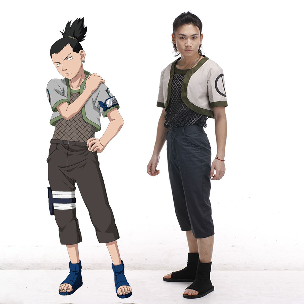 Naruto Costume Nara Shikamaru Cosplay full Outfit for Men and Kids