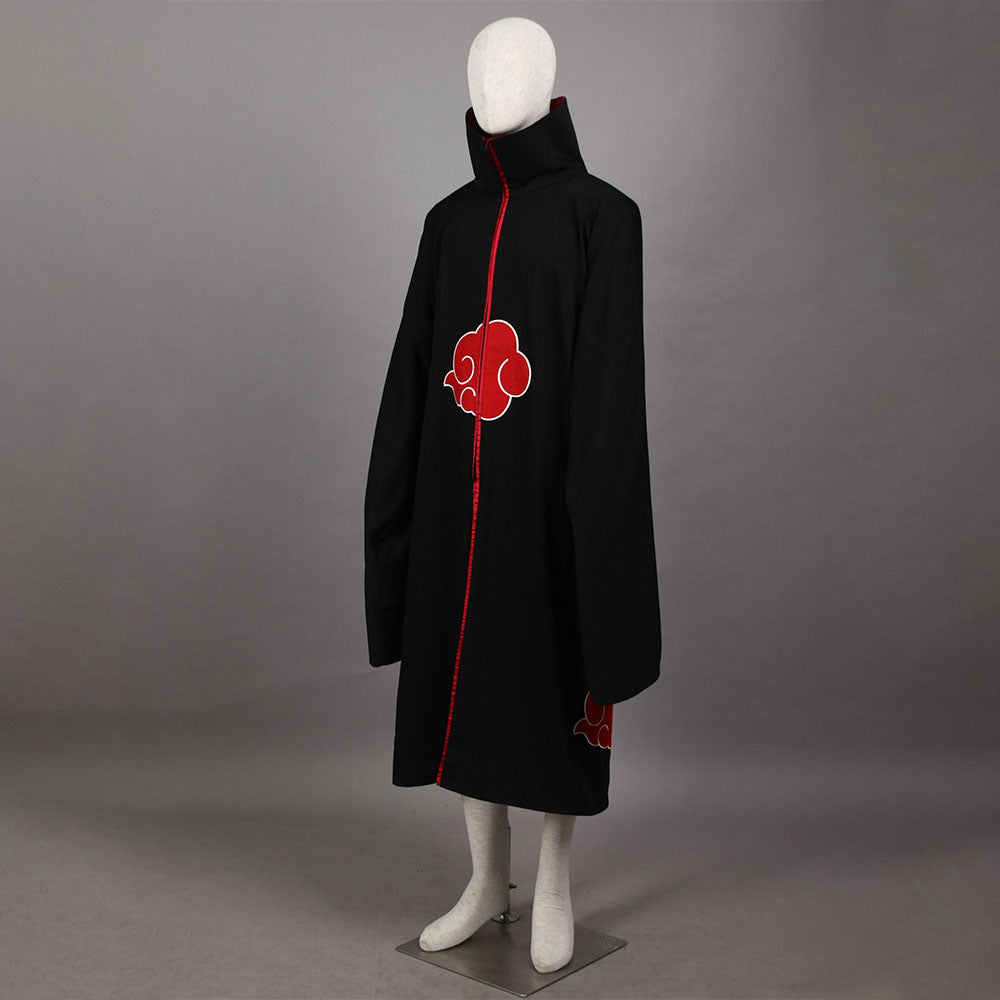 Naruto Shippuden Costume Uchiha Itachi Cosplay Cloak with Accessories for Men and Kids