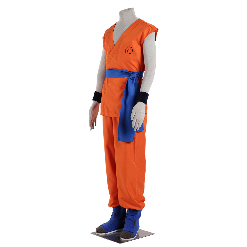 Dragon Ball Costume Son Goku Training Suit Cosplay for Men and Kids