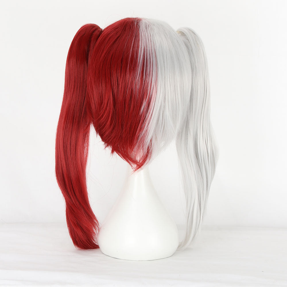 Anime My Hero Academia Todoroki Shoto Female Cosplay Wig Heat Resistant Sythentic Hair