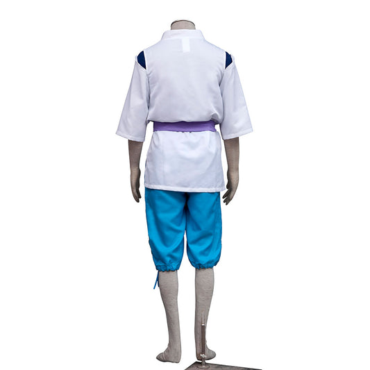 Spirited Away Costume The White Dragon Haku Kimono Cosplay Suit for Men and Kids