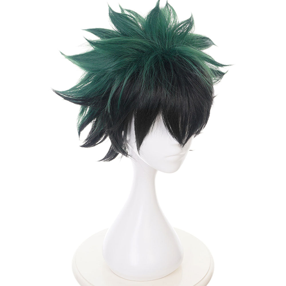 Anime My Hero Academia Costume Midoriya Izuku Training/Gym Cosplay Outfit with Wig