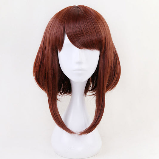 Anime My Hero Academia Uraraka Ochaco Cosplay Wig Heat Resistant Sythentic Hair