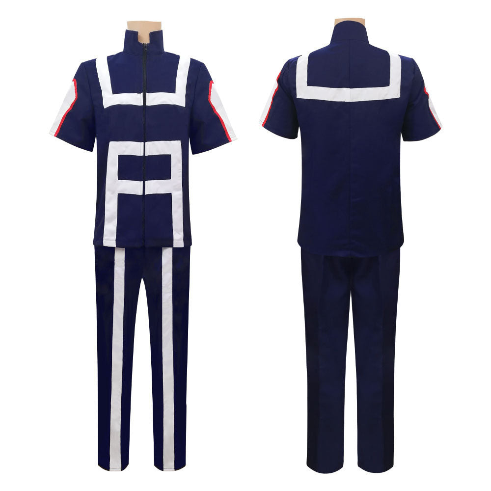 Anime My Hero Academia Costume Kendo Itsuka Training/Gym Cosplay Outfit with Wig