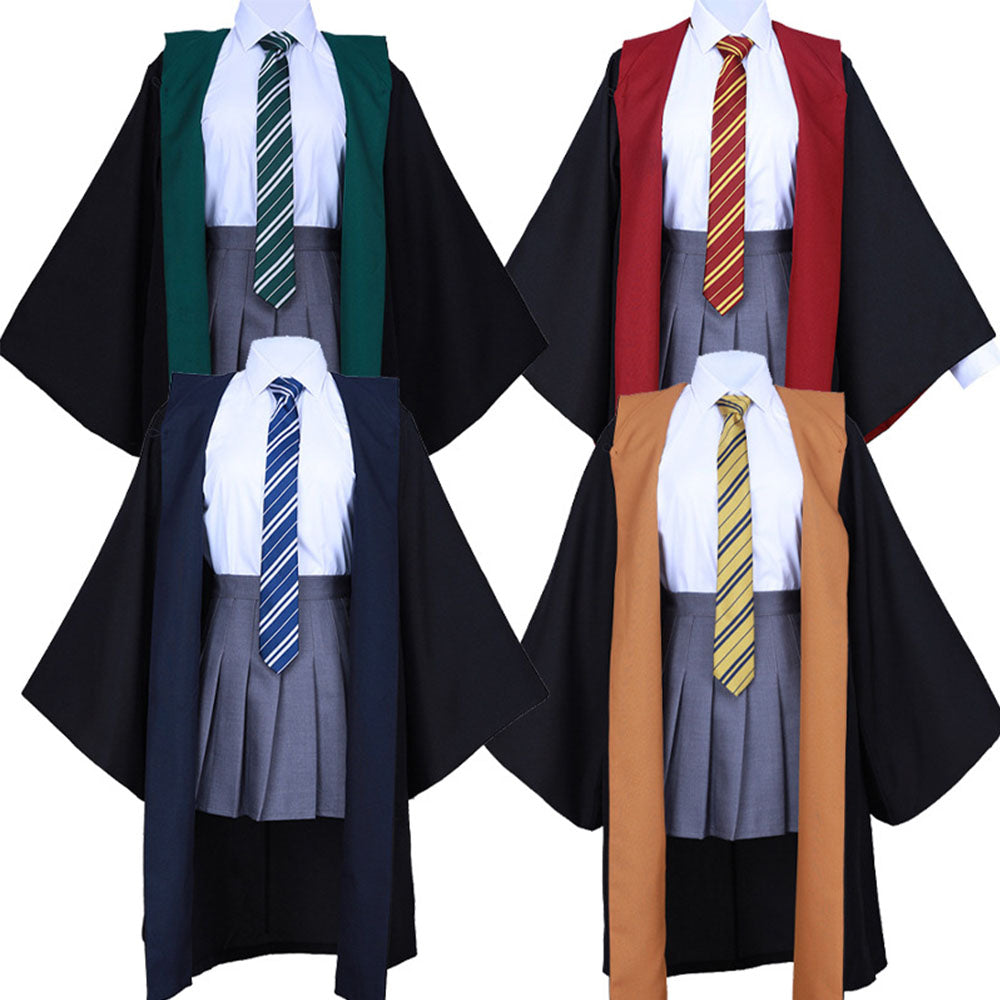 High Quality Harry Potter Full Outfit Cosplay Costumes With Robe For Kids And Women