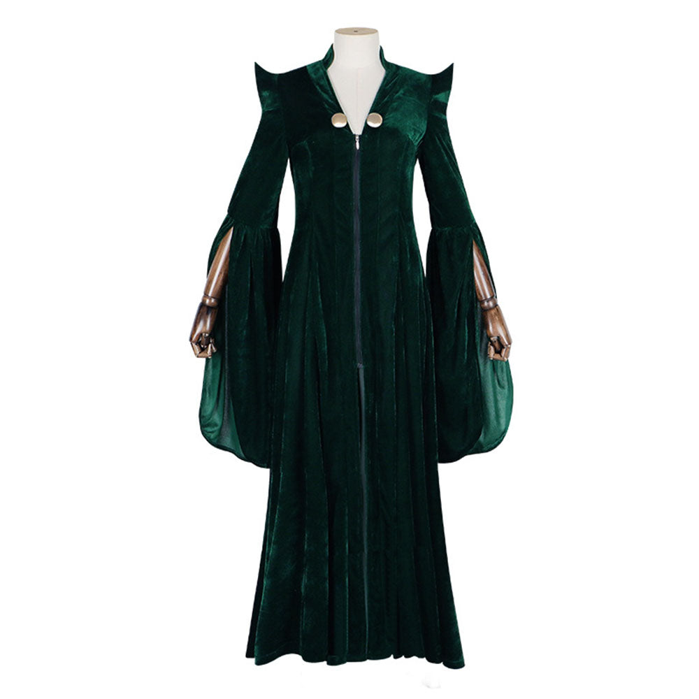 Harry Potter Costume Minerva McGonagall Cosplay Maxi Dress With Hat for Women
