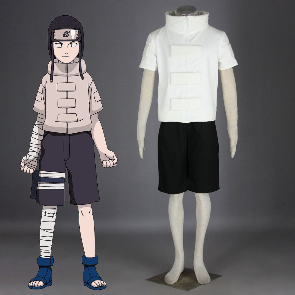 Naruto Costume Hyuga Neji Cosplay full Outfit for Men and Kids