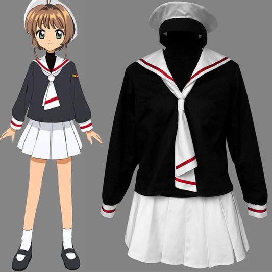 Cardcaptor Sakura Costumes Kinomoto Sakura Cosplay full Uniform Outfit for Women and Kids